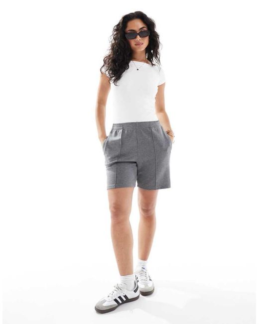 Stradivarius White Seam Front jogger Shorts