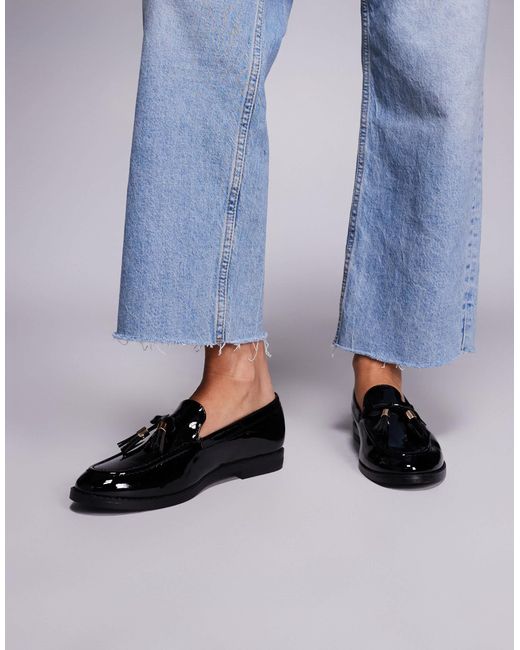 River Island Blue Tassel Loafers