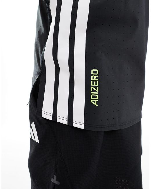 Adidas Originals Black Adidas Running Adizero Tee for men