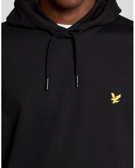 Lyle & Scott Black Mid Layers Fly Fleece Hoodie for men
