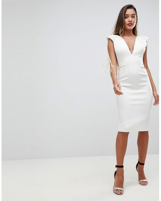 ASOS Denim Asos Deep Plunge Pearl Back 
