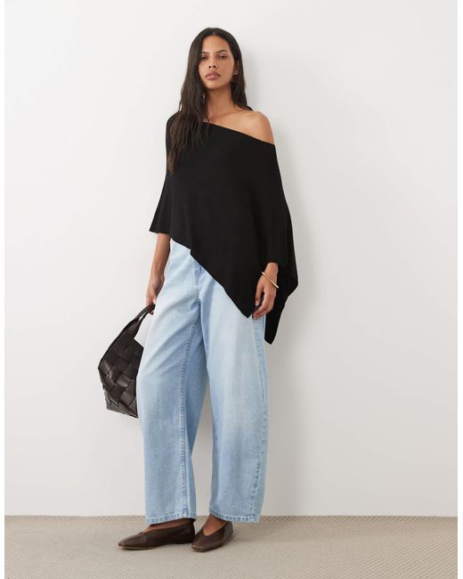 ASOS Black Knitted Cape Top