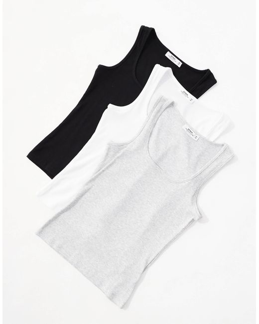 Cotton On White 3 Pack Byron Scoop Tank