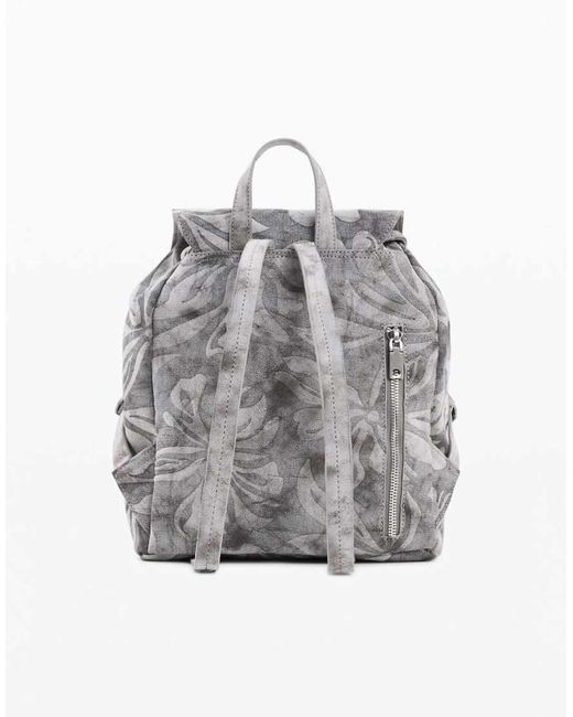 Desigual Gray Small Backpack Obsidian