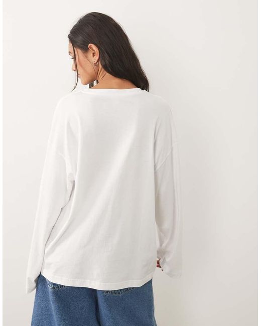ARKET White Oversized Long Sleeve T-shirt