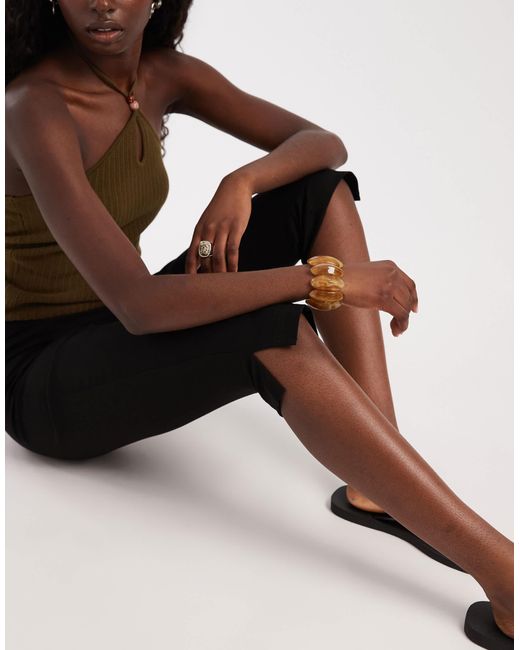 Object Black Woven Capri Pant