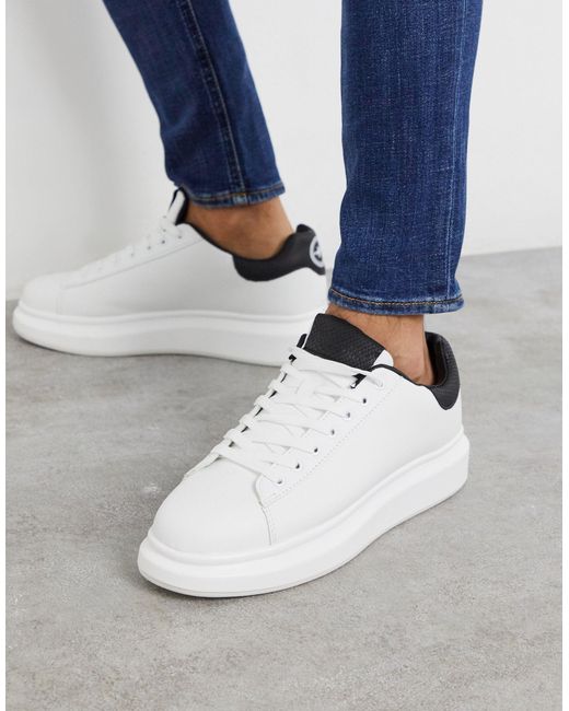 River Island White Sneakers With Chunky Sole for men