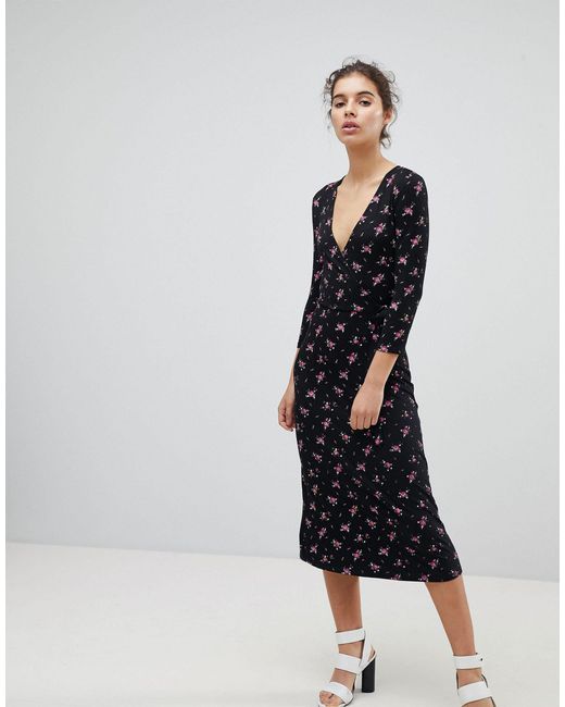 miss selfridge floral midi dress