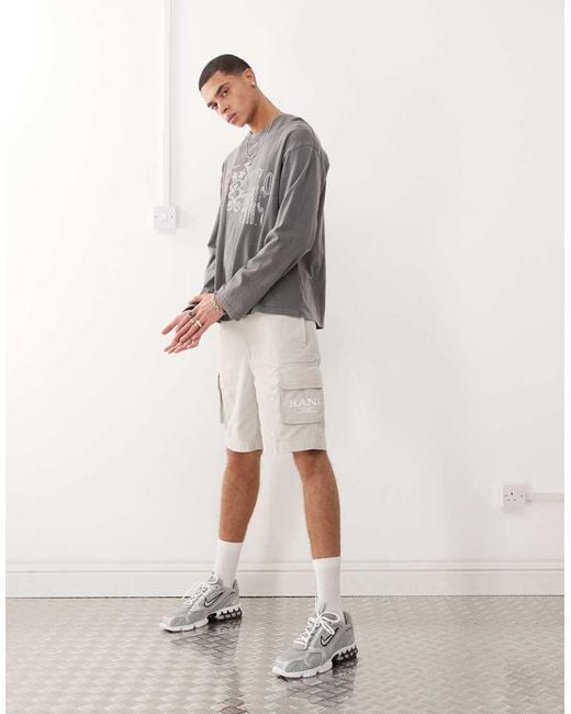 Karlkani Natural Retro Washed Cargo Shorts for men