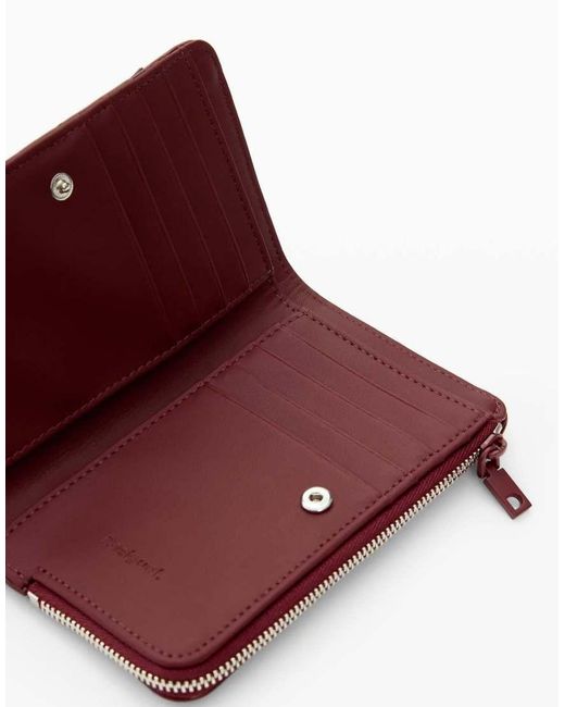 Desigual Red Small Shiny Bow Wallet