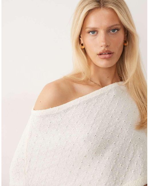 Aria Cove Natural Fine Knit Beach Poncho Top