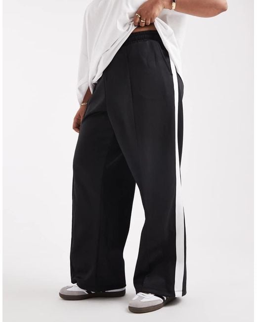 Noisy May White Straight Leg Jersey Trouser