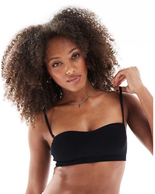 Cotton On Black Seamless Sweetheart Padded Bandeau