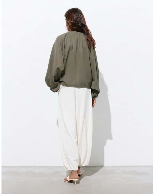 Pull&Bear Green Balloon Bomber Jacket