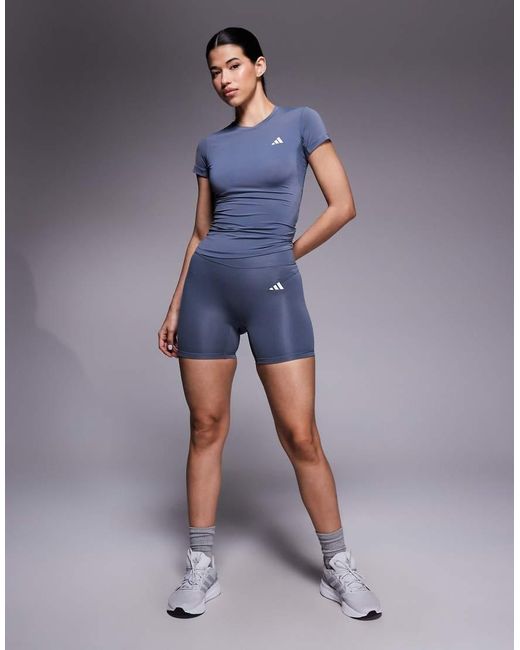 Adidas Originals Blue Adidas Training Power Essentials Baby Tee
