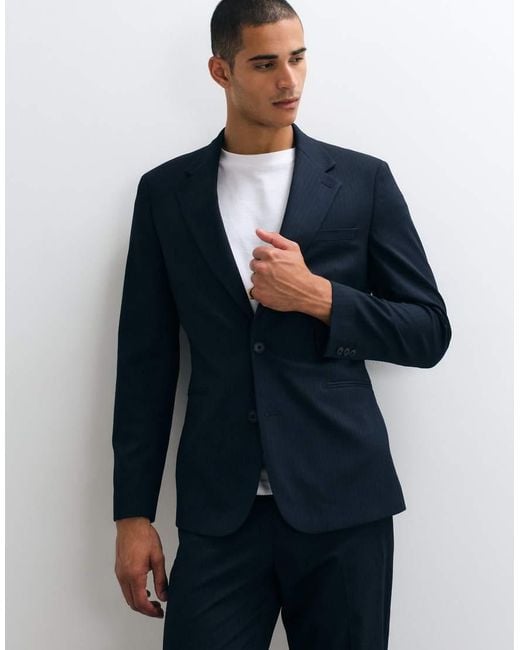 ASOS Blue Slim Suit Jacket for men