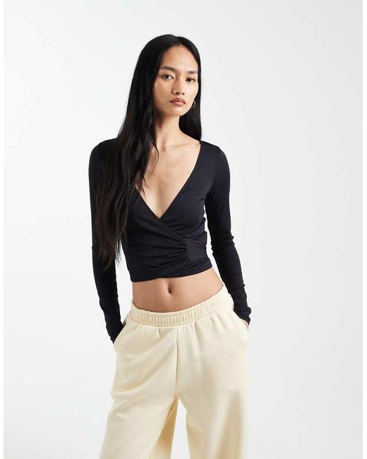 Cotton On White Active Wrap Top