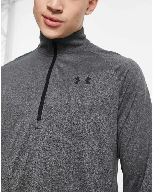 Under Armour Gray Training Tech 2.0 1/2 Zip Top for men
