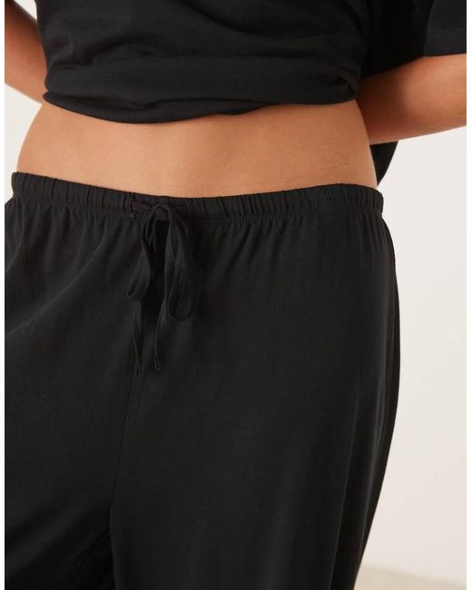 Pantalones De Pijama Negros De Algodón Mix & Match De ASOS de color Black