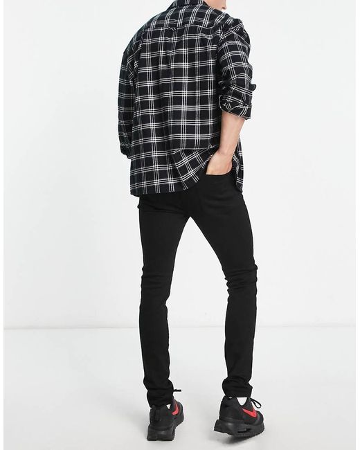 SELECTED Black Leon Slim Fit Jeans for men