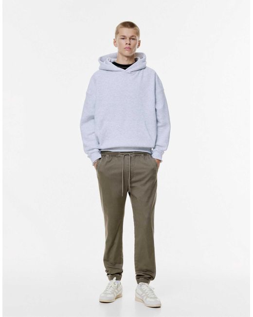 Pull&Bear – bequeme jogginghose in White für Herren
