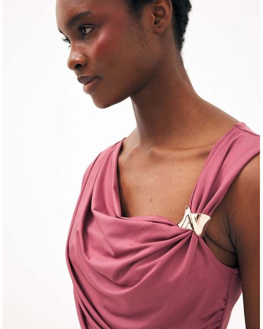 NA-KD Red Buckle Detail Sleeveless Top