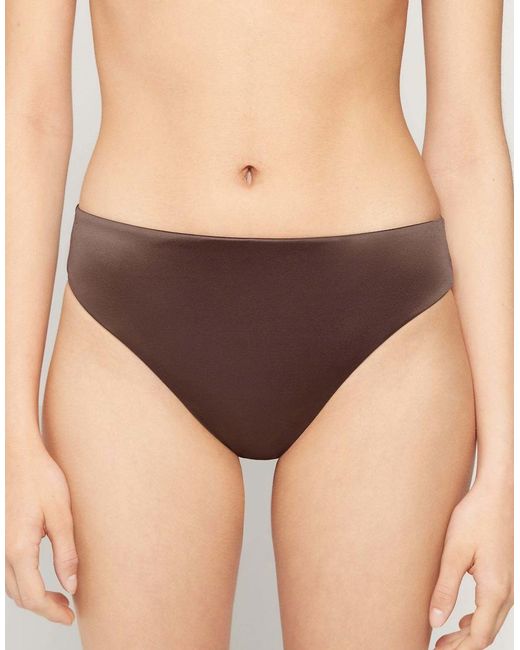 Tezenis Brown Choco Classic Shiny Glam Bikini Bottoms