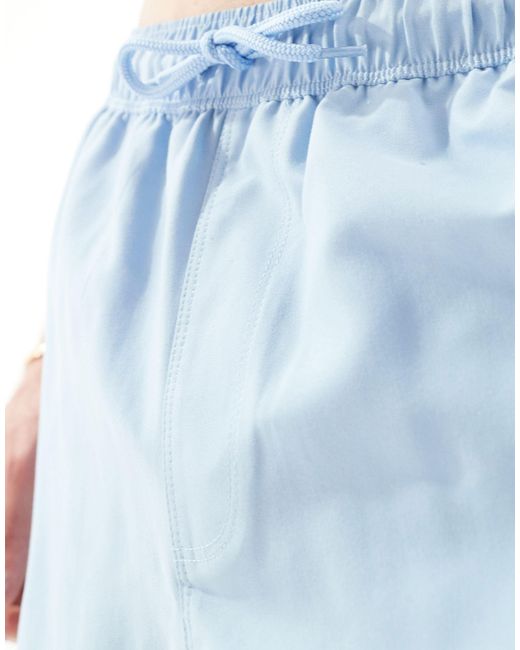 Confezione da 2 pantaloncini da bagno di media lunghezza écru/azzurro di ASOS in Blue da Uomo