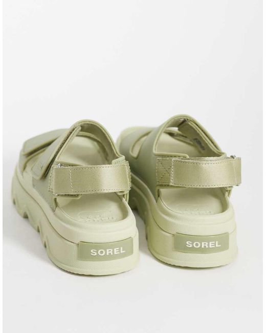 Sorel Green Kinetic Sunchase Ankle Strap Sandal