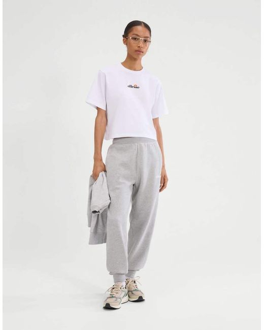 Ellesse White Silinto 2 Cropped Tee