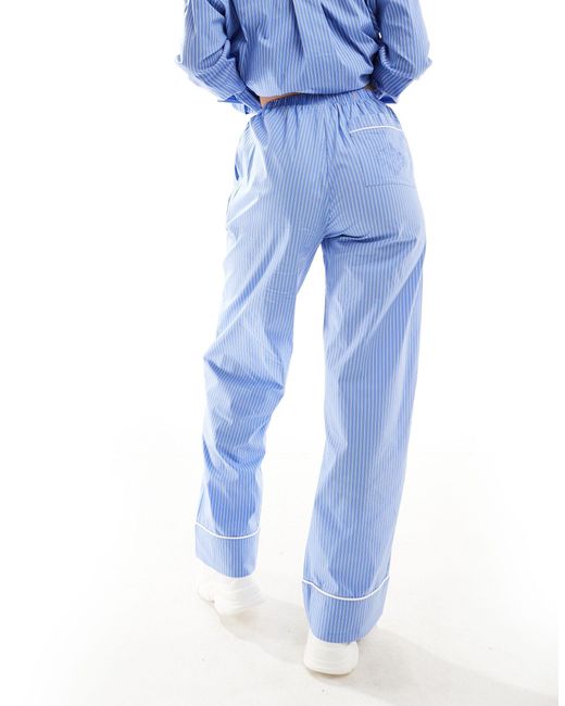 The Couture Club Blue Co-ord Stripe Trouser With Piping Detail