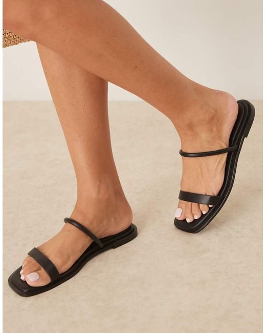 Calvin Klein Natural Flat Double Strap Sandals