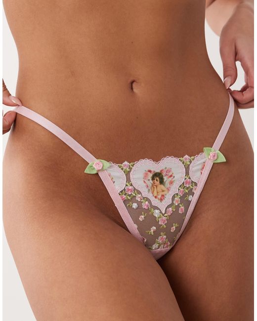 For Love & Lemons Brown – netzstoff-tanga