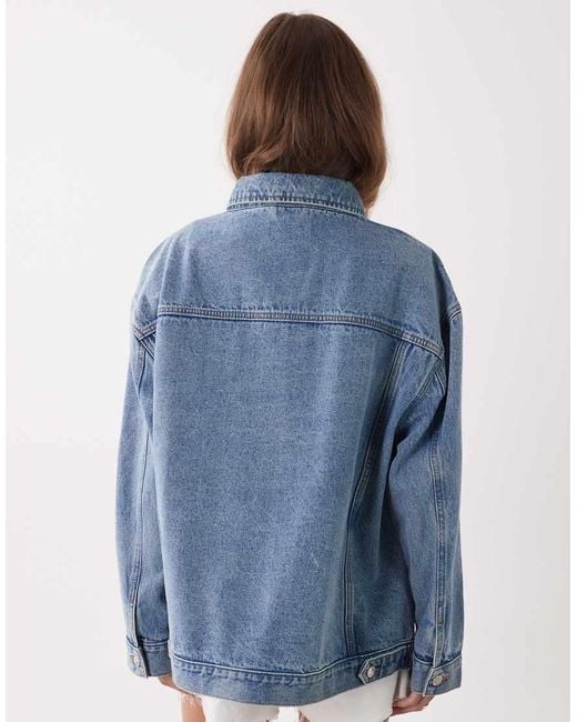 Miss Selfridge Blue Oversized Denim Jacket