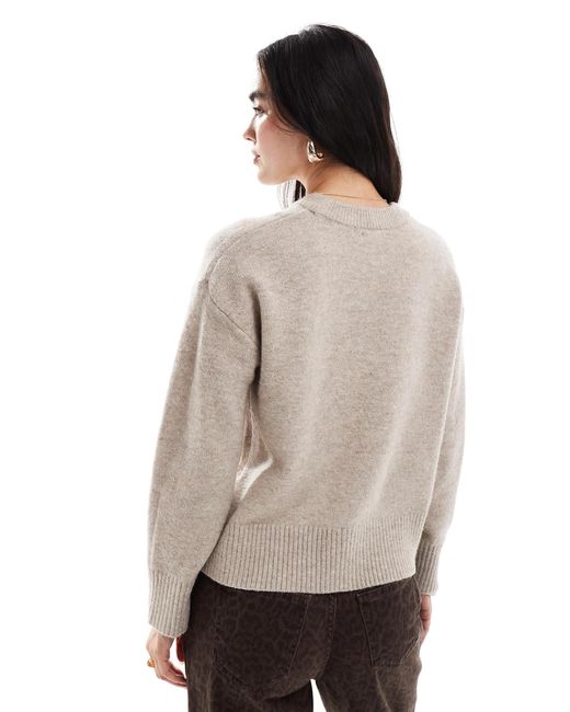 Pull ras New Look en coloris Gray