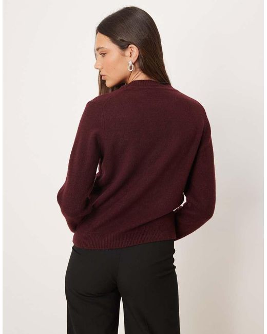 Mango Purple Round Neck Jumper