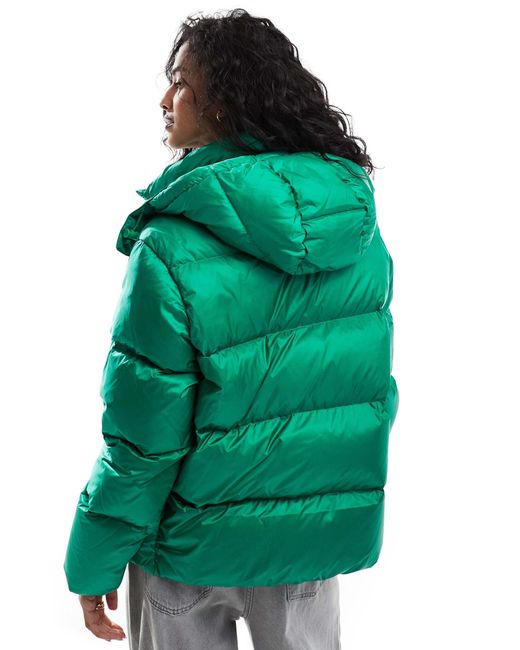 Polo Ralph Lauren Green Down Puffer Jacket With Logo