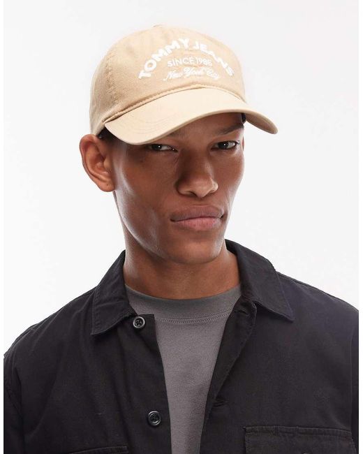 Color Crema Con Logo Bordado Arqueado De -Blanco Tommy Hilfiger de hombre de color White