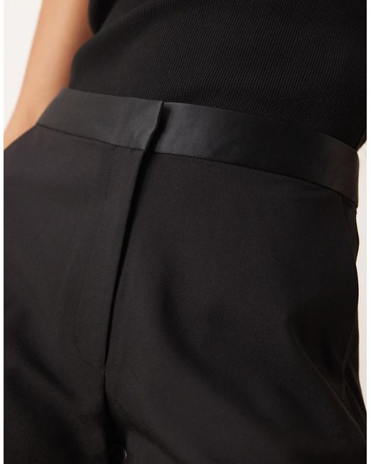 ASOS Black Tailored Micro Short With Tux Waistband