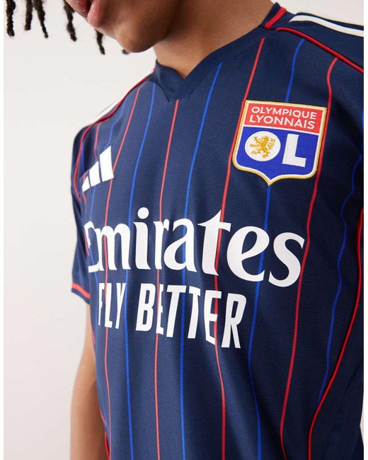 Adidas Originals Blue Adidas Football Olympique Lyonnais 25/26 Away Jersey