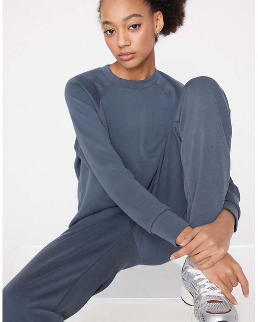Tezenis Blue Soft Touch Round Neck Sweatshirt