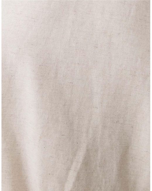 Vila White Linen Touch Balloon Hem Sleveless Top