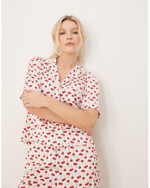 Abercrombie & Fitch Pink Nightwear Button Up Top Co-Ord