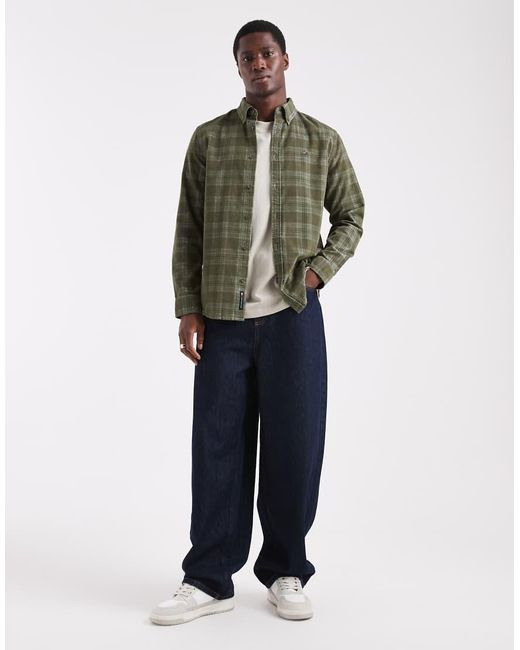Tommy Hilfiger Green Check Cord Shirt for men