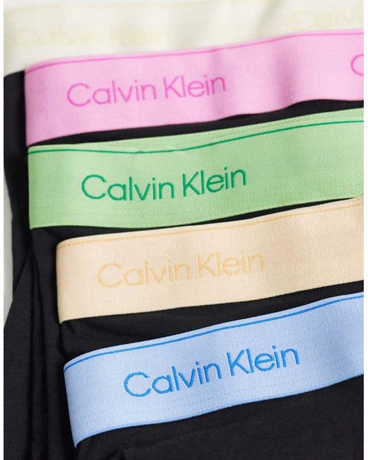 Calvin Klein White Pride Cotton 5 Pack Boxer Briefs for men