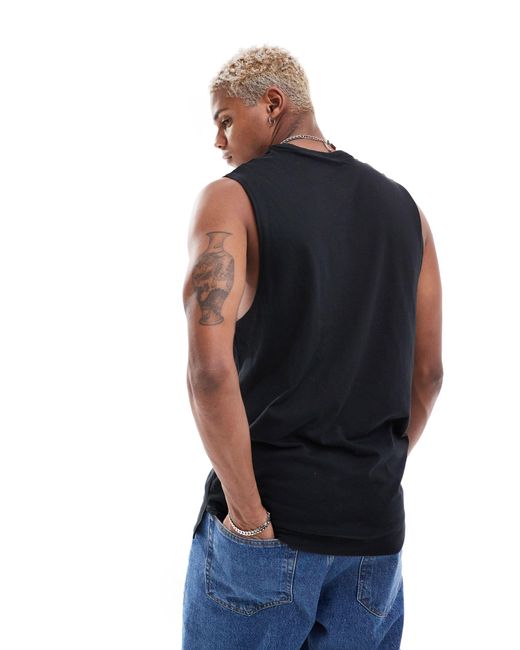 Camiseta negra sin mangas dri-fit Nike de hombre de color Blue