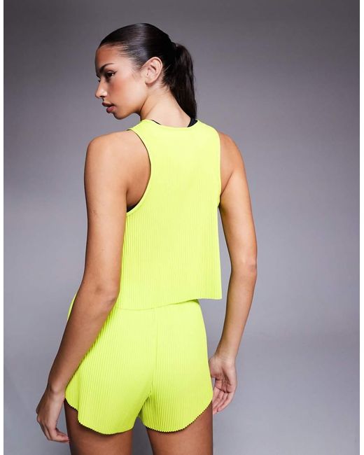 Nike Green Aeroswift Dri-fit Plisse Vest