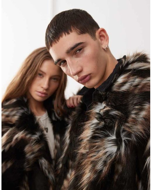 Multi faux fur jacket hotsell