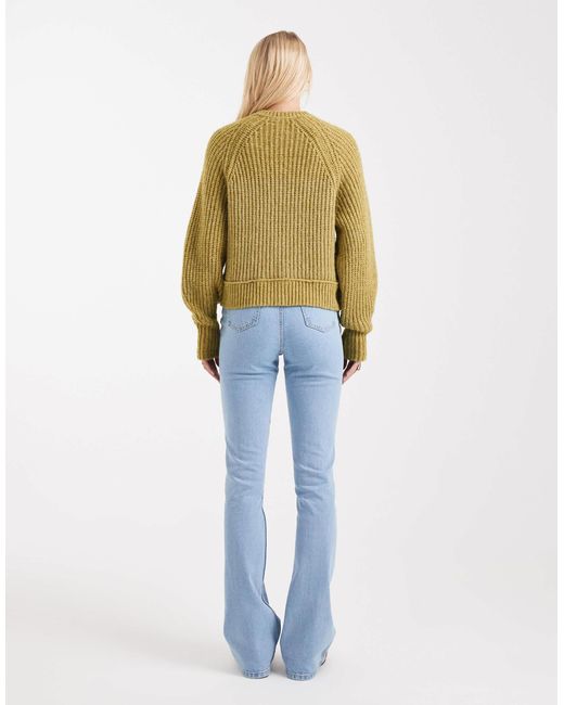 ASOS Blue Asos Design Tall Mid Rise Flare Jeans