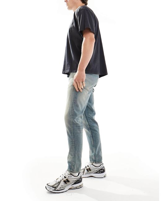 ASOS Black Tapered Jeans With Tint for men